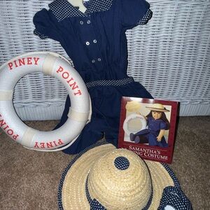 American Girl Navy Blue and Tan Doll Outfit Set